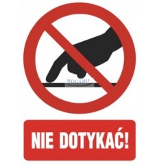 Znak Naklejka 10x14 cm NIE...