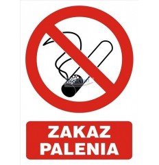 Znak Naklejka 10x14cm ZAKAZ...