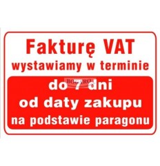 Znak tablica TI-07 Fakturę...
