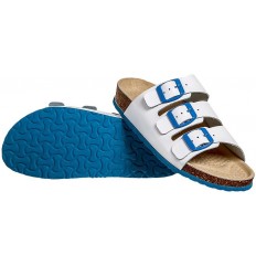 Buty profilaktyczne na korku MEDIBUT 06/3 biało-niebieski