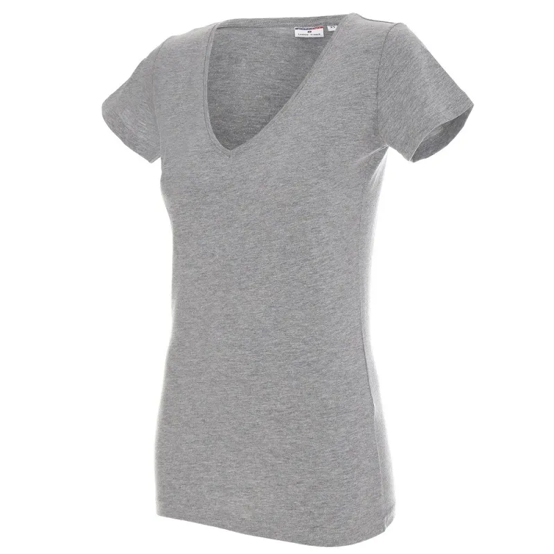 LADIES V-NECK - T-Shirt damski Promostars - szary