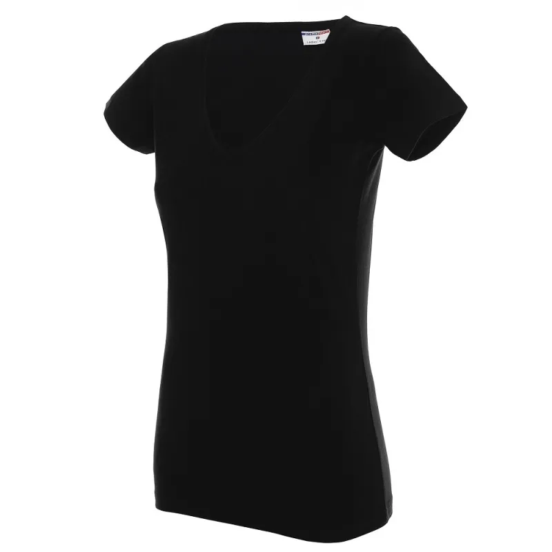 LADIES V-NECK - T-Shirt damski Promostars - czarny
