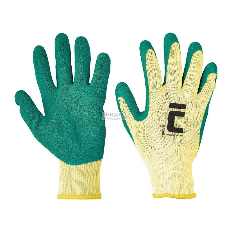Rękawice do pracy Dipper Cerva zielono-żółte