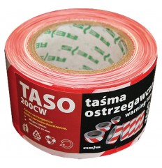 Taśma ostrzegawcza 200m dwustronna biało-czerwona
