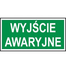 Znak ewakuacyjny Wyjście...