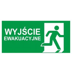 Znak Wyjście ewakuacyjne...