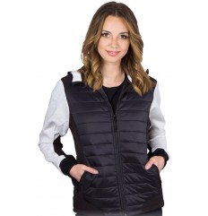 Damska kurtka z dresowymi rękawami z kapturemz LH-TWIST Reis