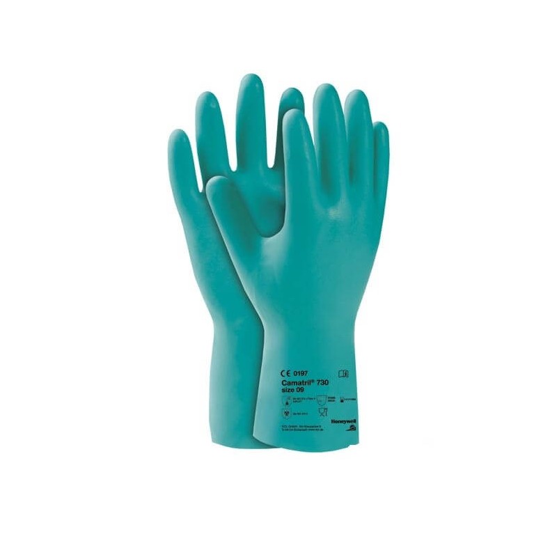 Długie damskie rękawice ochronne z nitrylu Camatril 720