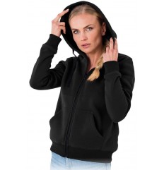 Czarna damska bluza polarowa z kapturem MALVA Reis