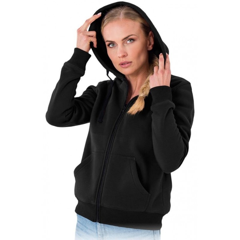 Czarna damska bluza polarowa z kapturem MALVA Reis