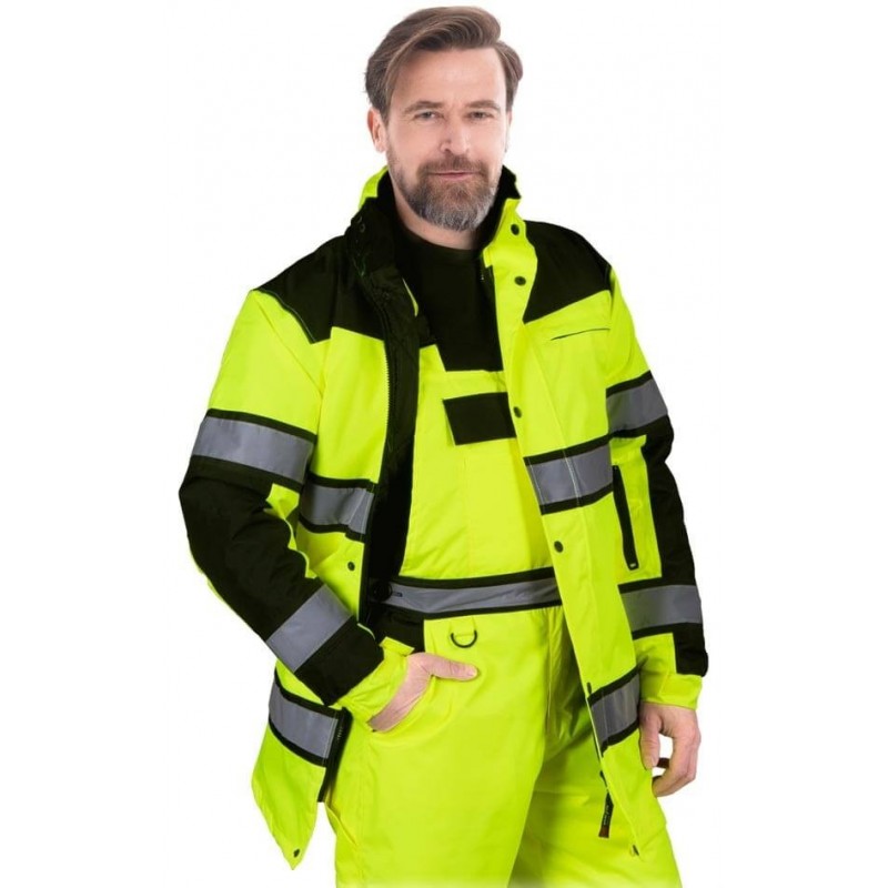 Przedłużana kurtka ocieplana zimowa zółta Milling Lj Reis