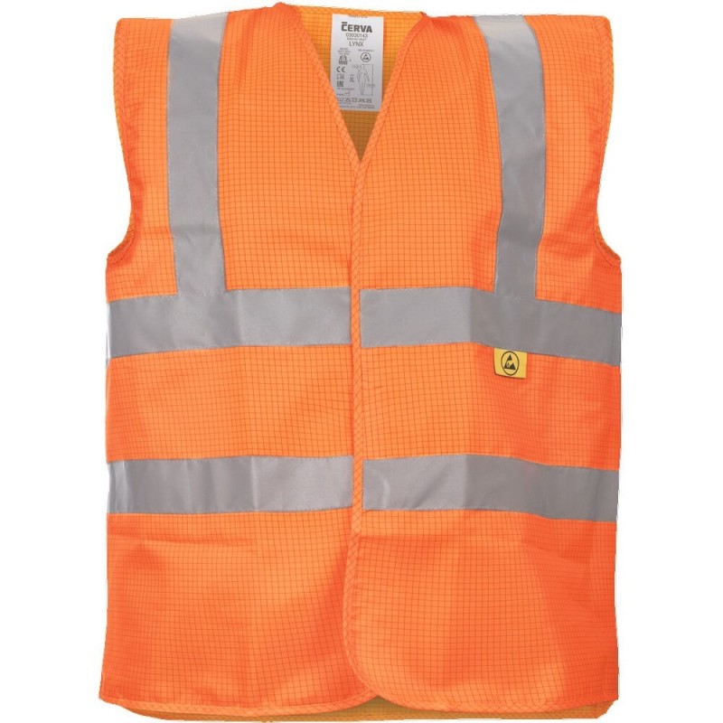 Kamizelka ostrzegawcza ESD LYNX ESD Cerva - pomarańczowa