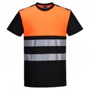 PW311 - Koszulka t-shirt ostrzegawczy PW3 Portwest - czarny/pomarańcz