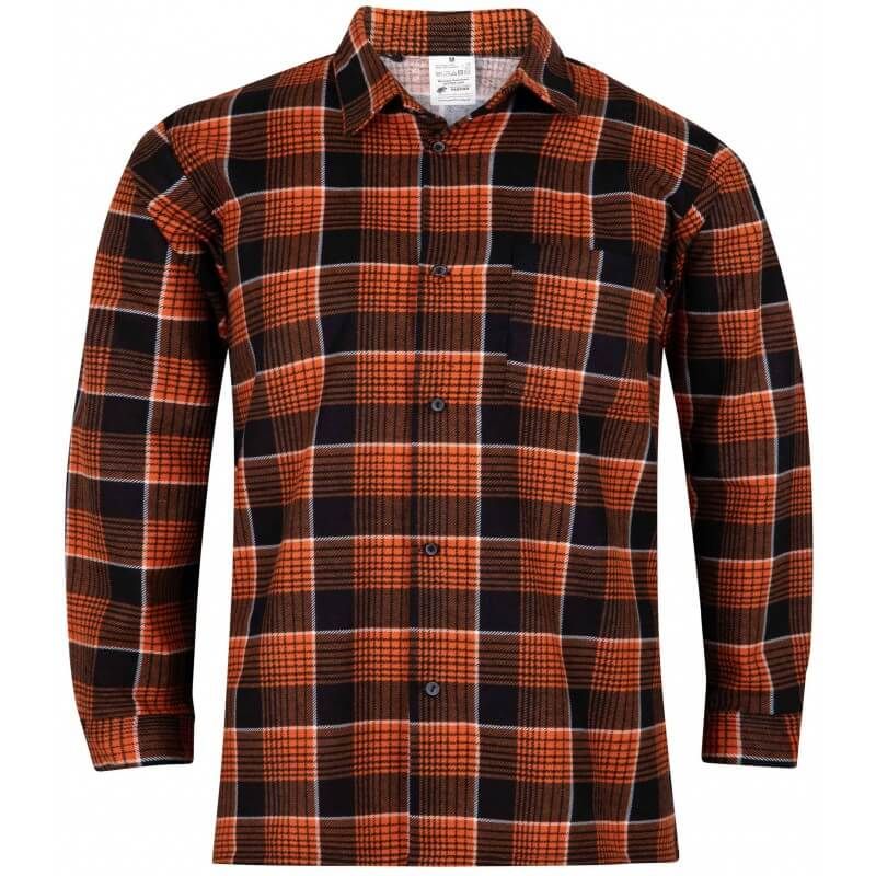 Koszula flanelowa PANTHER GITTER MULTI produkcja polska pomarańczowa