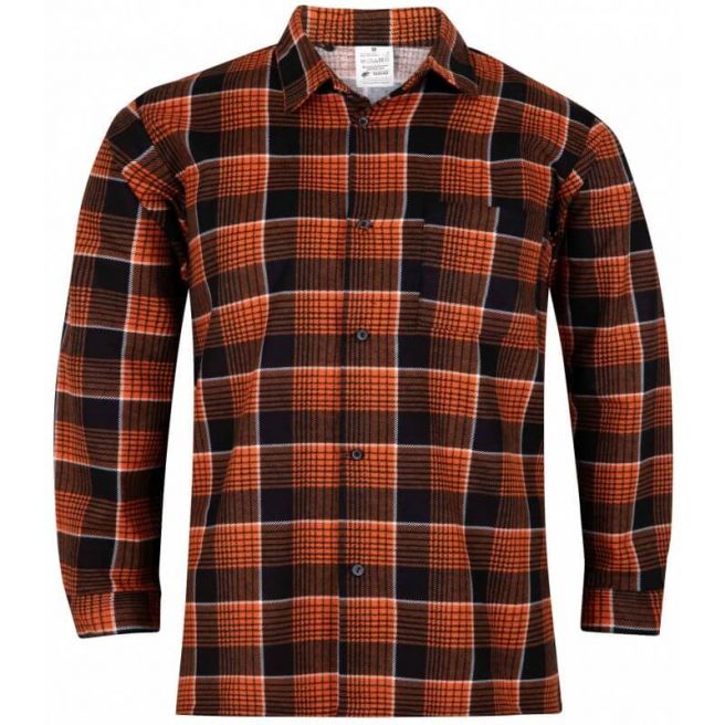 Koszula flanelowa PANTHER GITTER MULTI produkcja polska pomarańczowa