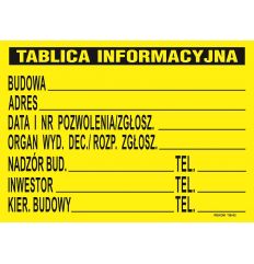 Znak Tablica informacyjna...
