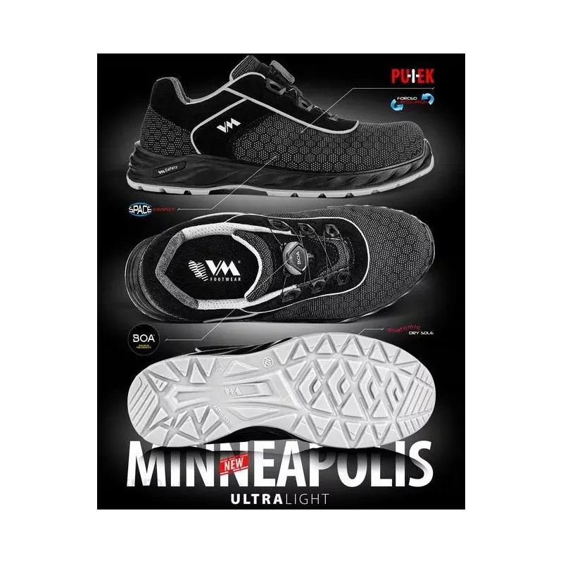 Półbuty ochronne Minneapolis 2255 S3 SRC ESD BOA VM Footwear