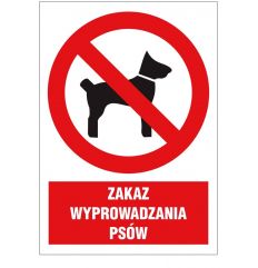 Bhp znak zakaz wprowadzania psów