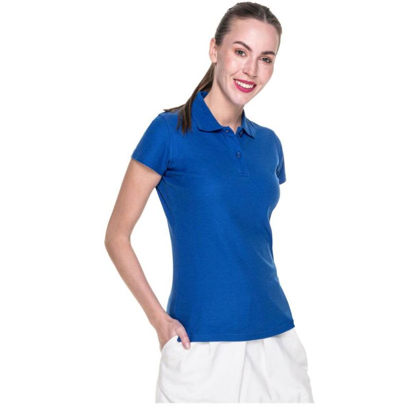 LADIES COTTON - Damska koszulka polo Promostars - niebieski-chabrowy-42195-32