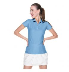 LADIES COTTON - Damska koszulka polo Promostars - błękitna