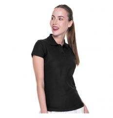 LADIES COTTON - Damska koszulka polo Promostars - czarna