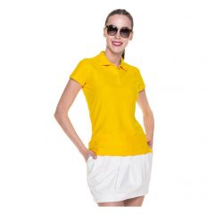 LADIES COTTON - Damska koszulka polo Promostars - żółta