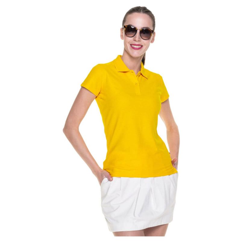 LADIES COTTON - Damska koszulka polo Promostars - żółta