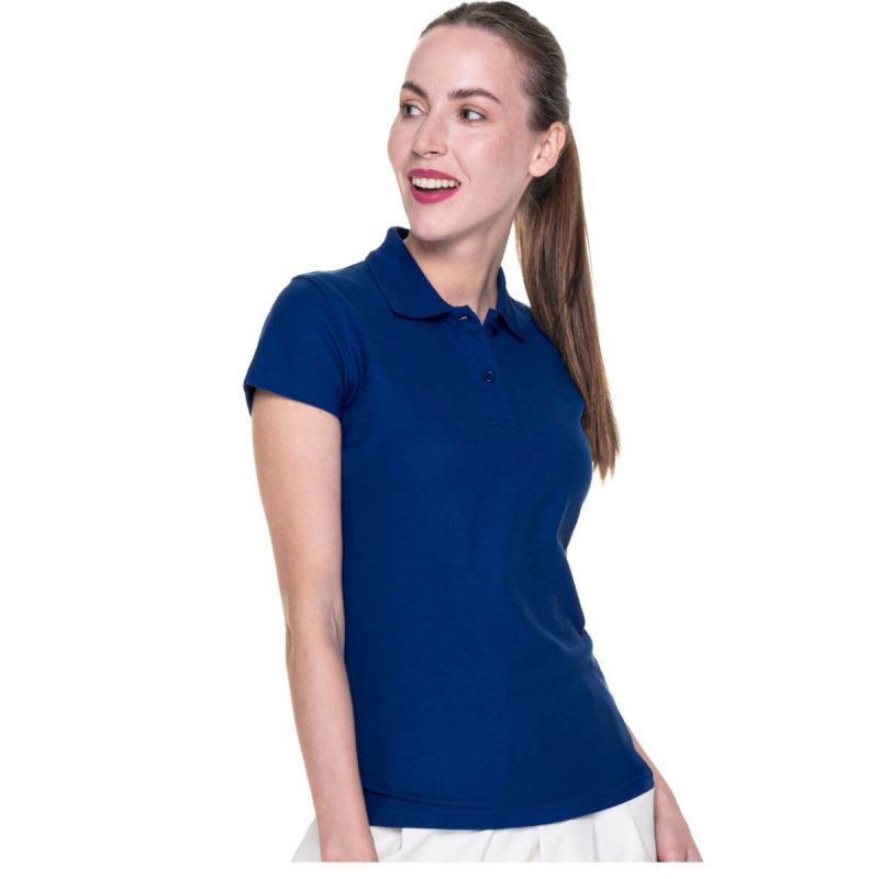 LADIES COTTON - Damska koszulka polo Promostars - granatowy