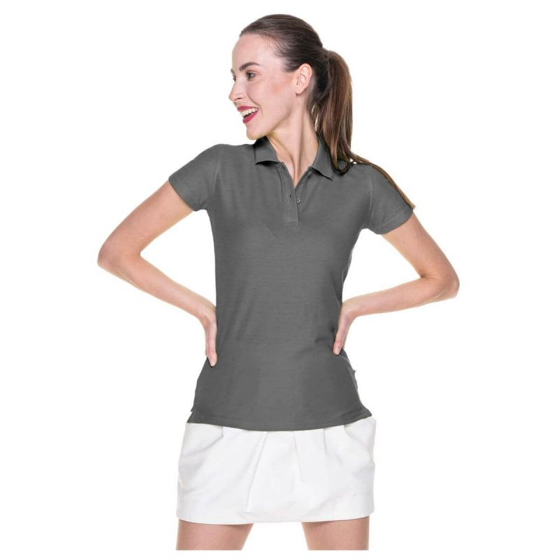 LADIES COTTON - Damska koszulka polo Promostars - szara