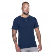 BUTTON - Męska koszulka t-shirt Promostars - granatowa