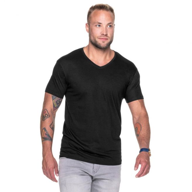 V-NECK - T-Shirt męski Promostars 22155 - czarny