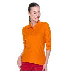 LADIES LONG COTTON - Damska koszulka polo Promostars - pomarańczowa