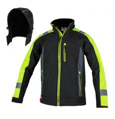 Kurtka softshell ostrzegawczy CLASSWORK Art.Mas- czarno-zolty
