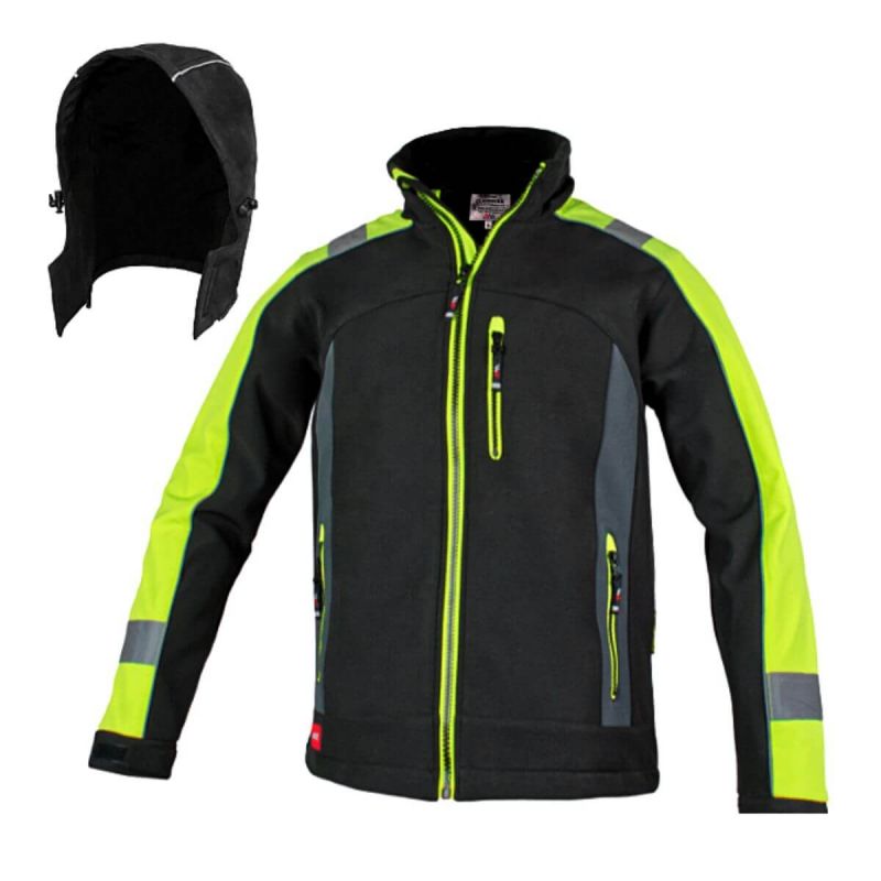 Kurtka softshell ostrzegawczy CLASSWORK Art.Mas- czarno-zolty