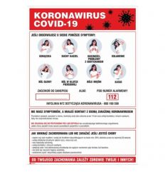 Znak bezpieczeństwa KORONAWIRUS COVID-19 ZZ-IB20P