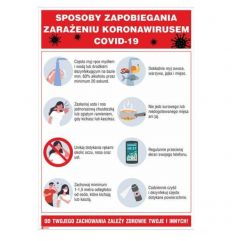 Znak bezpieczeństwa ZAPOGIEGANIE ZAKAŻENIU COVID-19 ZZ-IB22P P
