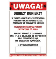 Znak Bezpieczeństwa INFORMACJA DLA KURIERÓW ZZ-IB23 P