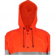 Płaszcz przeciwdeszczowy ostrzegawczy PROS 1102 pomarańczowy kaptur