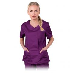 Bluza ochronna medyczna damska z krótkim rękawem OSSIA-J V Reis fioletowa