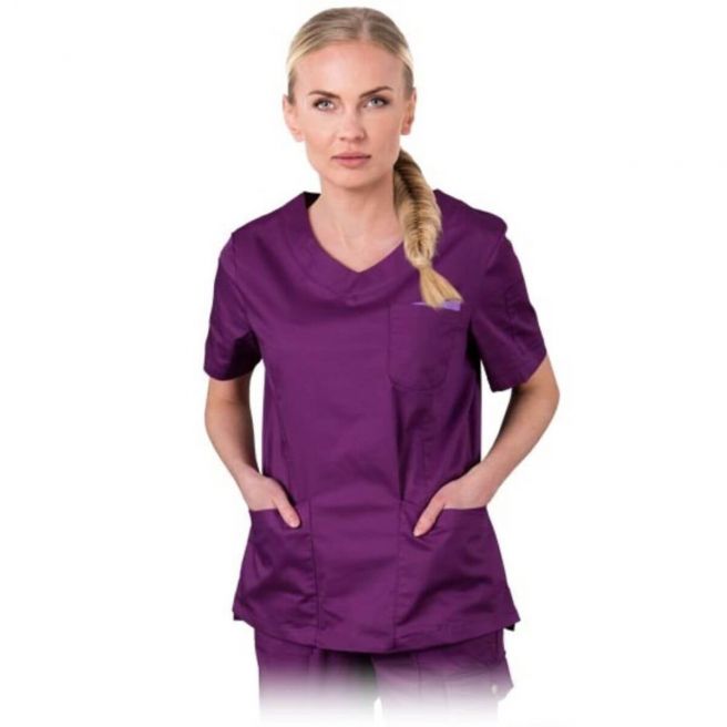 Bluza ochronna medyczna damska z krótkim rękawem OSSIA-J V Reis fioletowa Bluza ochronna medyczna damska z krótkim rękawem OSSIA-J V Reis fioletowa