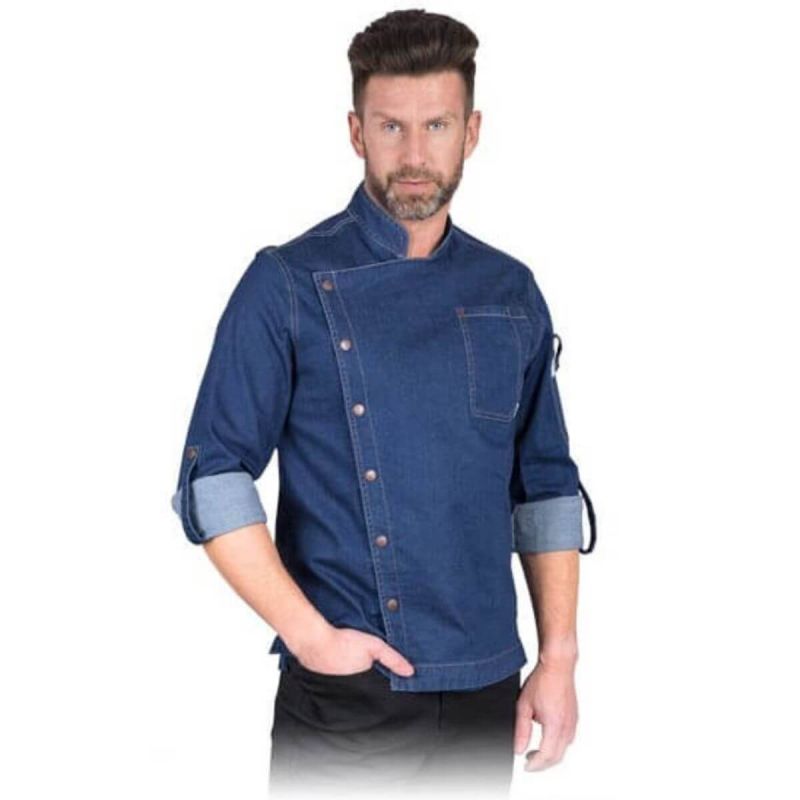 Bluza kucharska ochronna dzinsowa AMOROSO G Reis