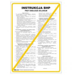 Instrukcja BHP i PPOŻ "BHP PRZY OBSŁUDZE SOLARIUM" ZZ-IBN28