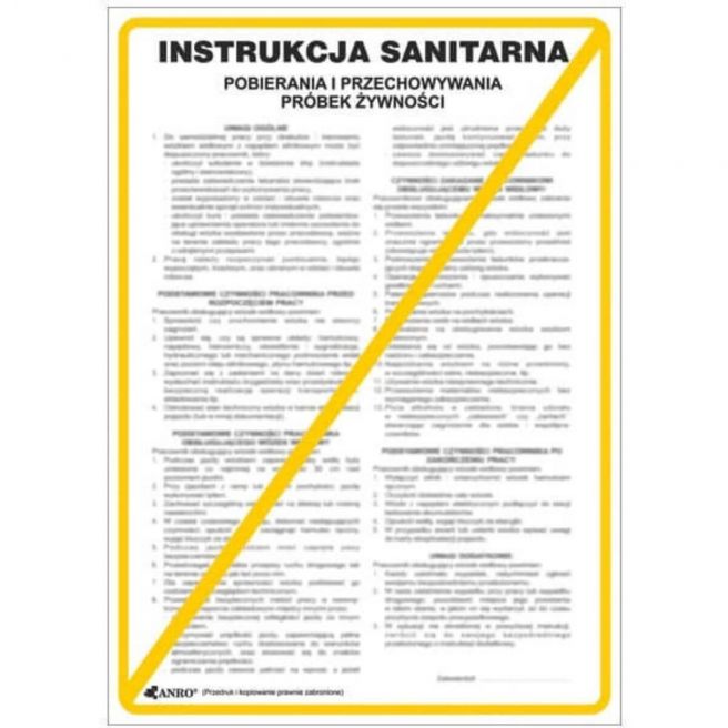 Instrukcja BHP i PPOŻ Instrukcja sanitarna pobierania i przechowywania próbek żywności