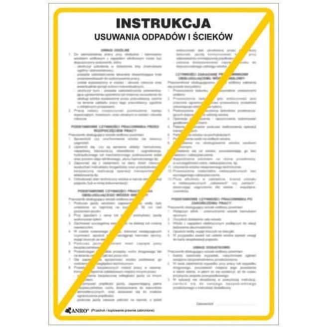 Instrukcja BHP i PPOŻ Instrukcja usuwania odpadów i ścieków