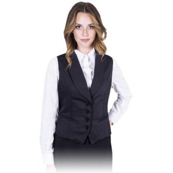Elegancka kamizelka damska czarna ADORNO-L B Reis