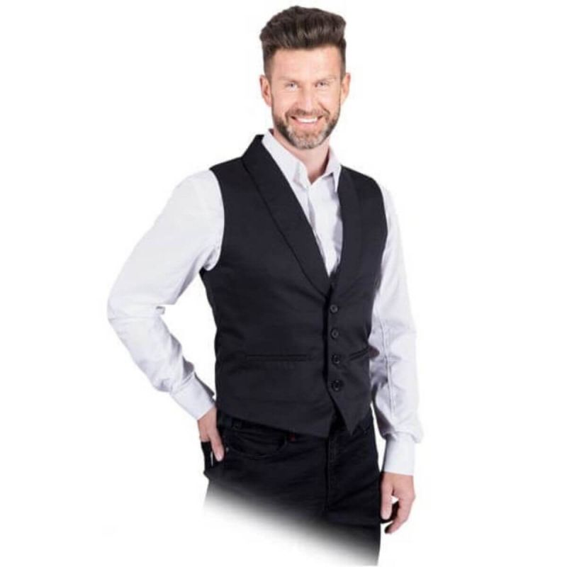 Elegancka kamizelka męska czarna ADORNO-M B Reis