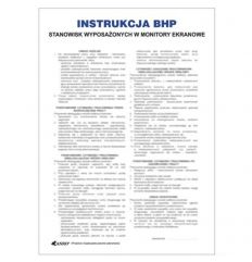 Znak INSTRUKCJA BHP I PPOŻ BHP STANOWISK WYPOSAŻONYCH W MONITORY EKRANOWE