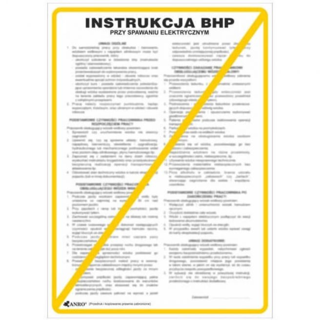Instrukcja BHP i PPOŻ BHP przy spawaniu elektrycznym