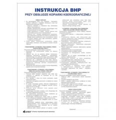 Instrukcja BHP i PPOŻ BHP przy obsłudze kopiarki kserograficznej