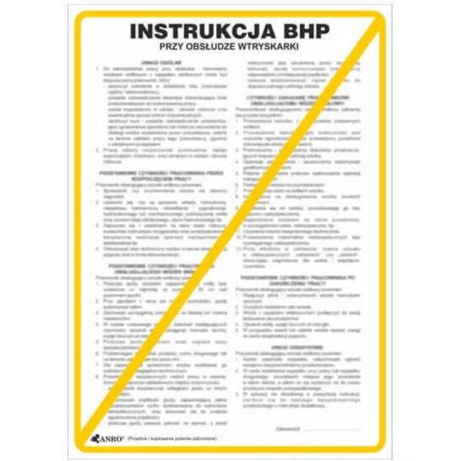 Instrukcja BHP i PPOŻ BHP przy obsłudze wtryskarki